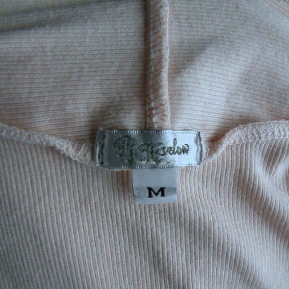 PJ Harlow Amelia Ribbed Open Front Pink Cardigan Sweater M - Picture 5 of 5